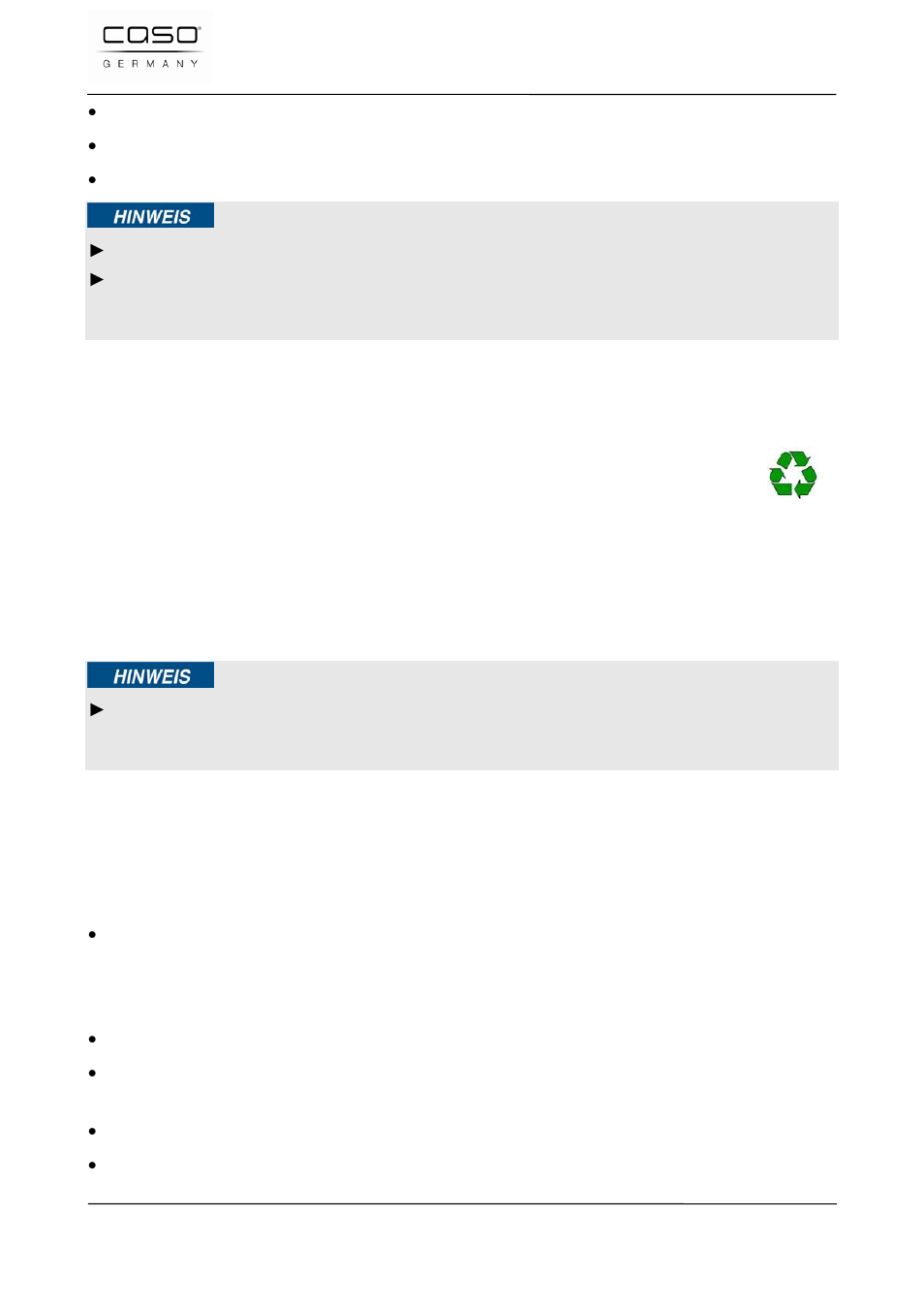 3 desembalaje, 4 eliminación del embalaje, 5 colocación | 1 requisitos que debe reunir el lugar de montaje, Nota | CASO Germany SousVide Center SV1000 User Manual | Page 78 / 104