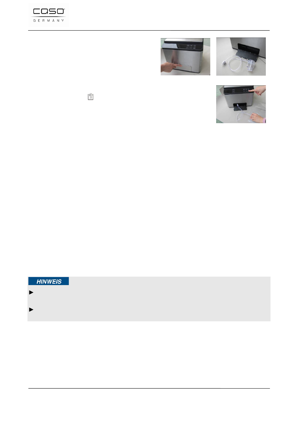 3 función de vacío, 4 bolsas y rollos, 5 almacenamiento de sv1000 | 38 limpieza y conservación, Consejo | CASO Germany SousVide Center SV1000 User Manual | Page 84 / 104