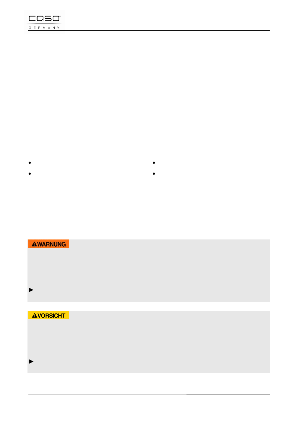 10 original bedienungsanleitung, 1 allgemeines, 2 informationen zu dieser anleitung | 3 warnhinweise | CASO Germany BF4 User Manual | Page 14 / 82