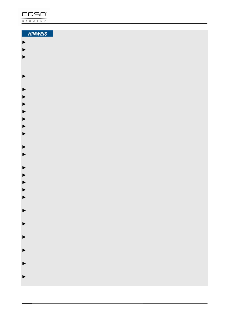 CASO Germany BF4 User Manual | Page 17 / 82