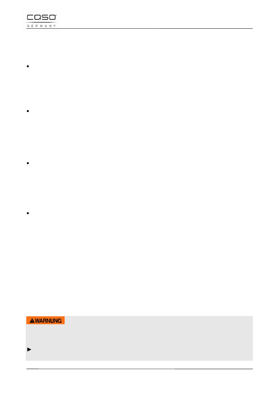 12 häufig gestellte fragen (faqs), 13 inbetriebnahme, 1 sicherheitshinweise | CASO Germany BF4 User Manual | Page 18 / 82