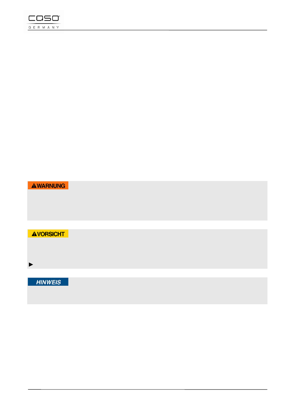 1 general, 1 use of this manual, 2 warning notices | 3 limitation of liability, Warning, Attention | CASO Germany BF4 User Manual | Page 2 / 82