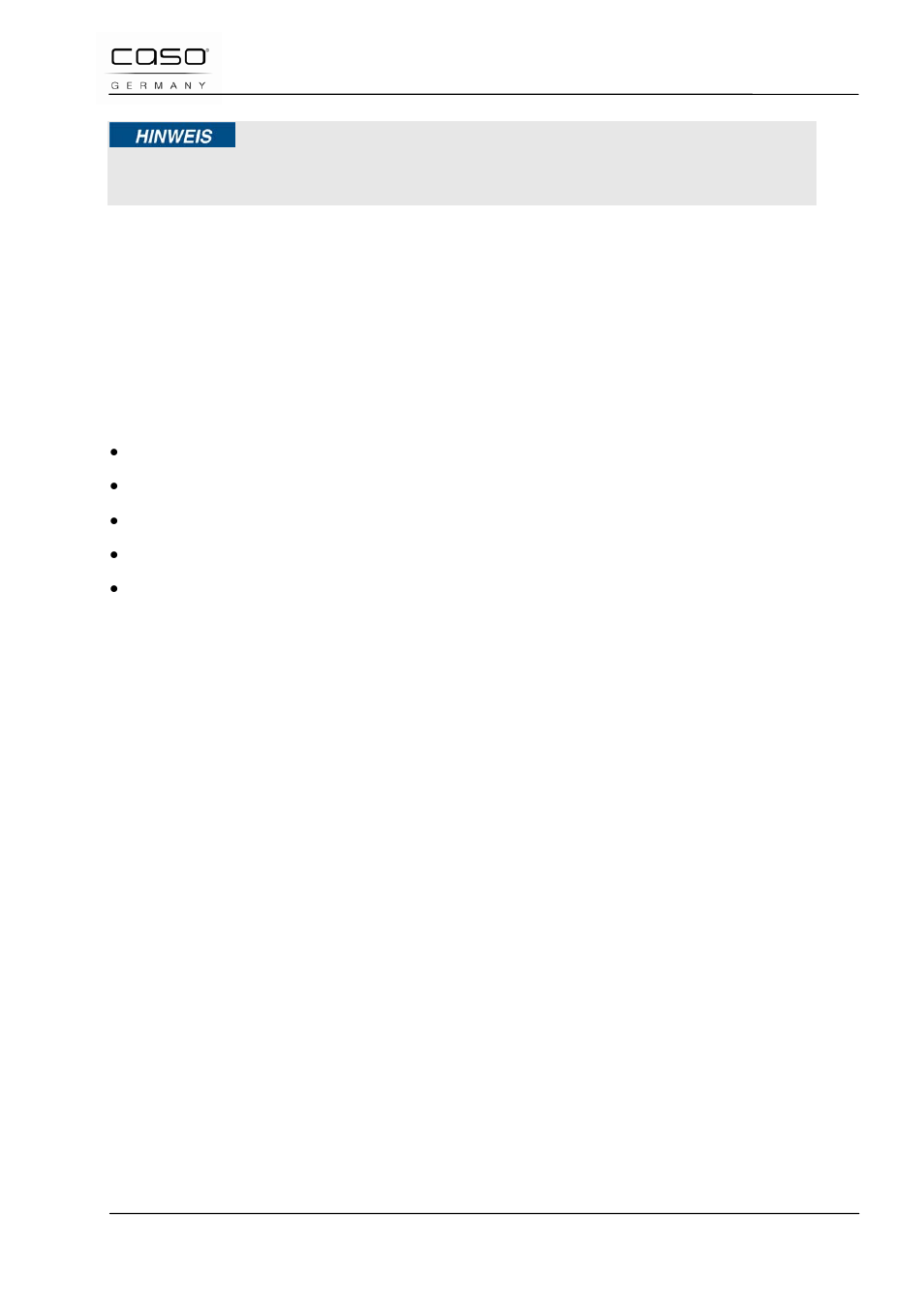 3 limite de responsabilités, 4 protection intellectuelle, 22 sécurité | Remarque | CASO Germany BF4 User Manual | Page 29 / 82