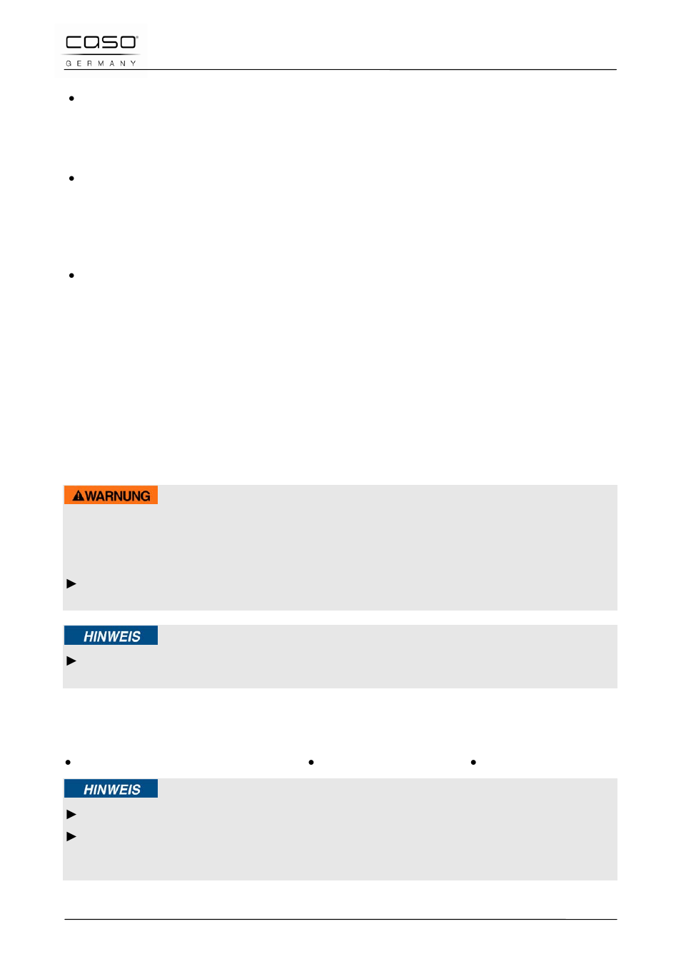 44 ingebruikname, 1 veiligheidsvoorschriften, 2 leveringsomvang en transportinspectie | Waarschuwing | CASO Germany BF4 User Manual | Page 59 / 82