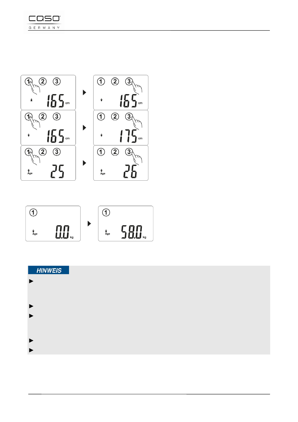 10 pesar y medir, Nota | CASO Germany BF4 User Manual | Page 76 / 82