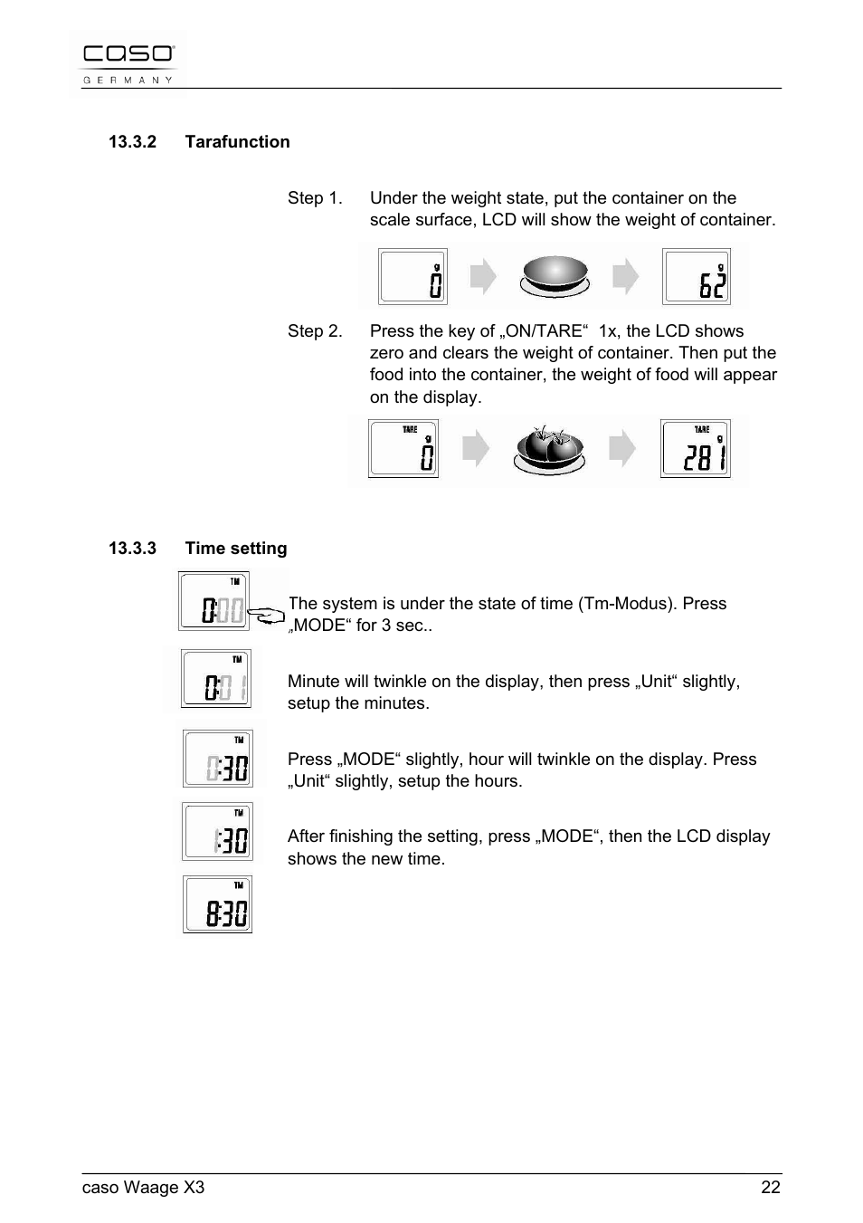 CASO Germany Scale X3 User Manual | Page 22 / 51