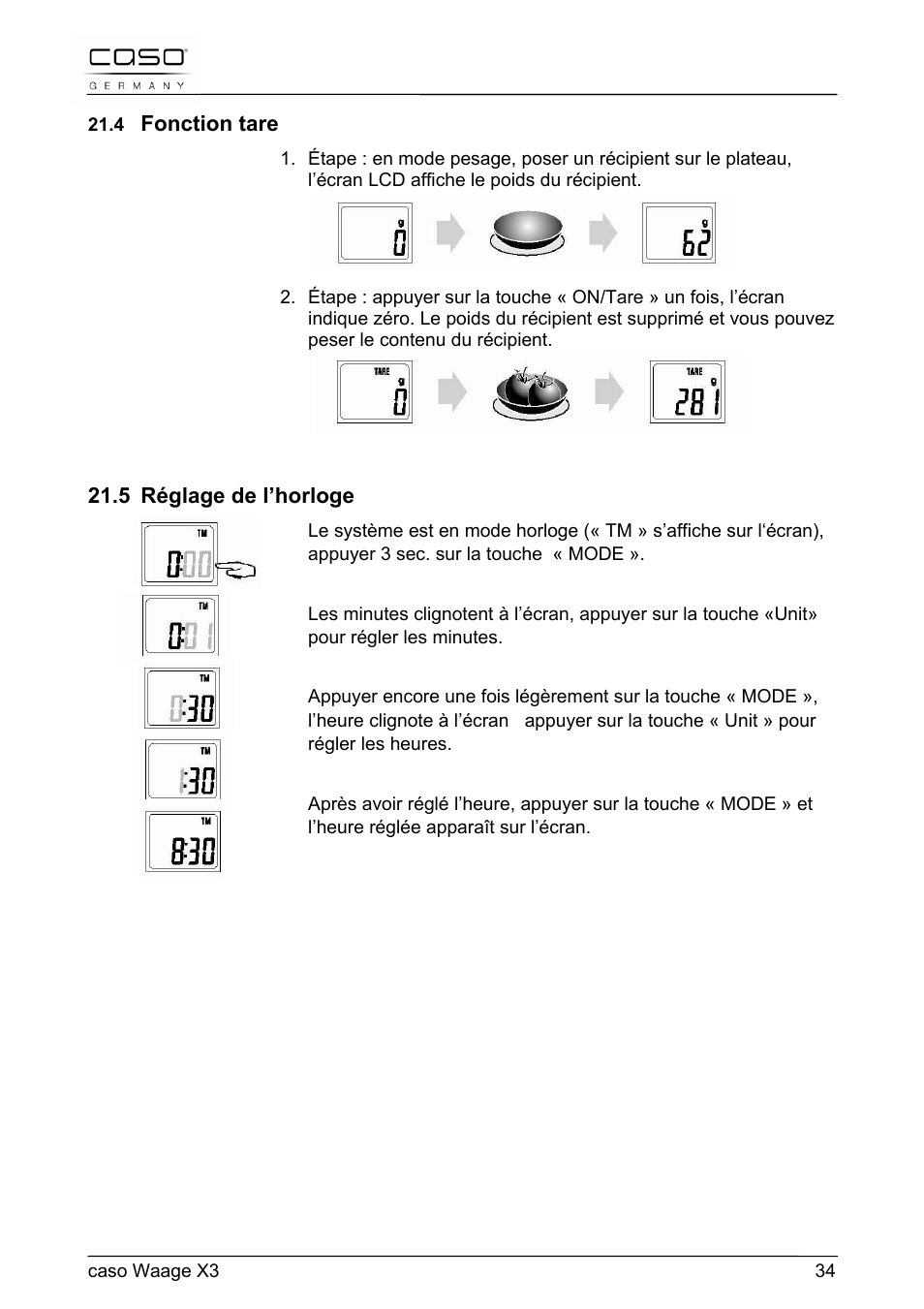 CASO Germany Scale X3 User Manual | Page 34 / 51