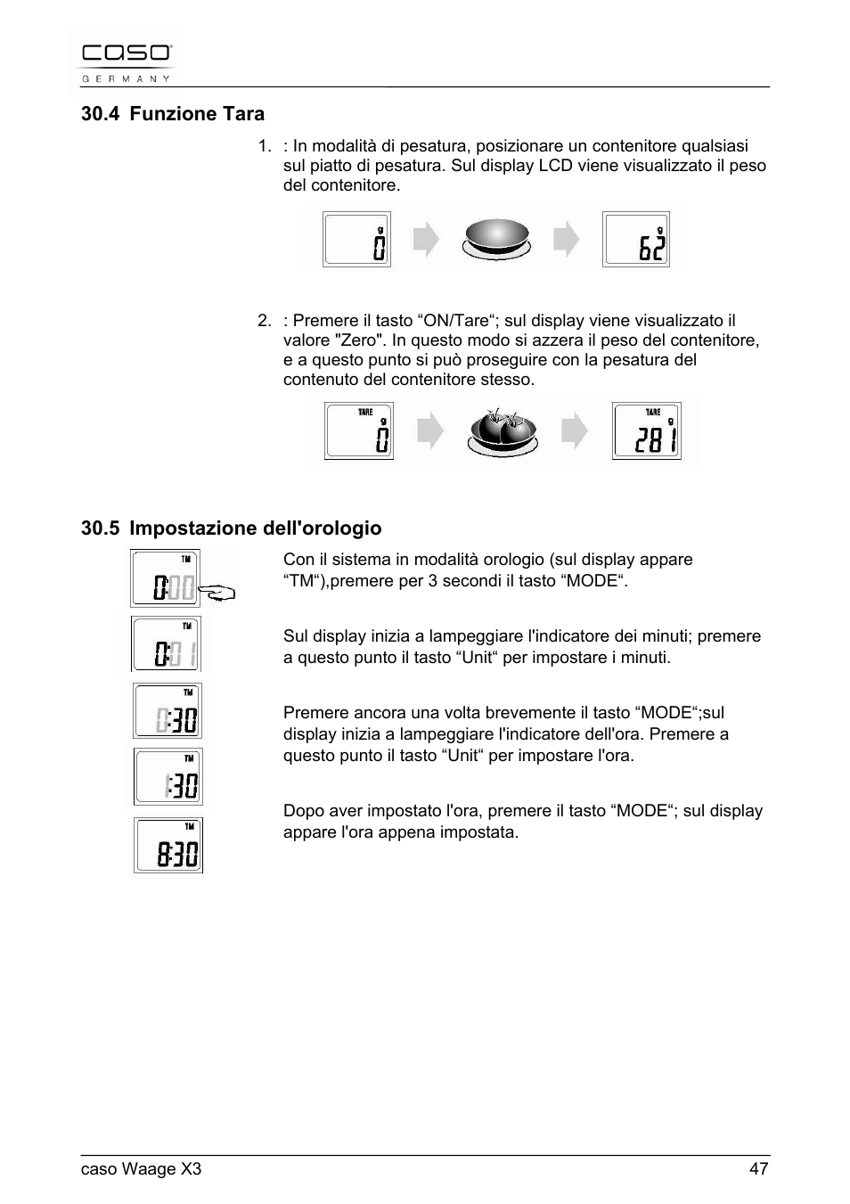 CASO Germany Scale X3 User Manual | Page 47 / 51