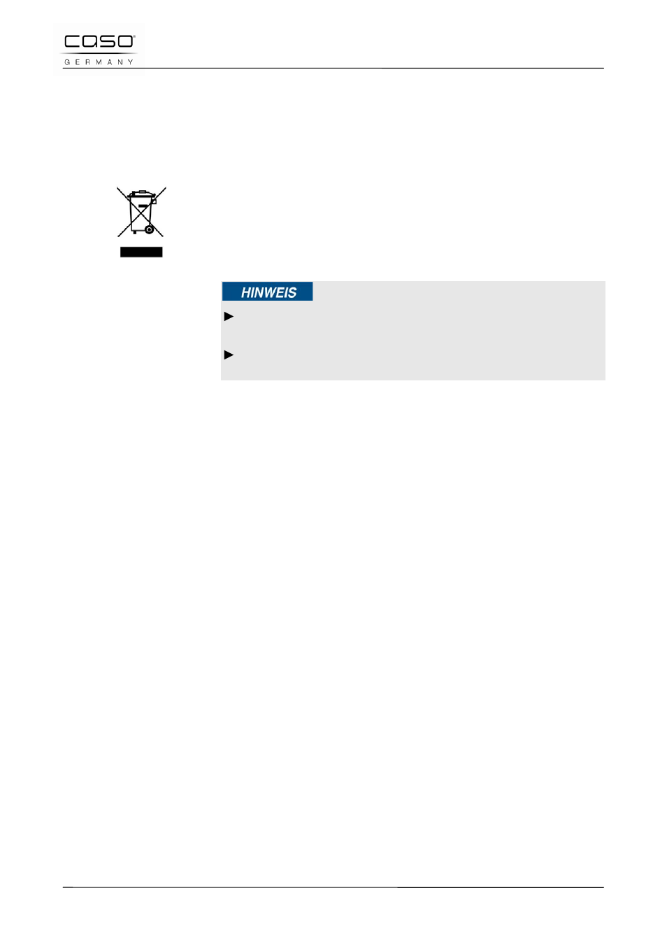 6 disposal of the old device | CASO Germany Baking Scale B5 User Manual | Page 15 / 108