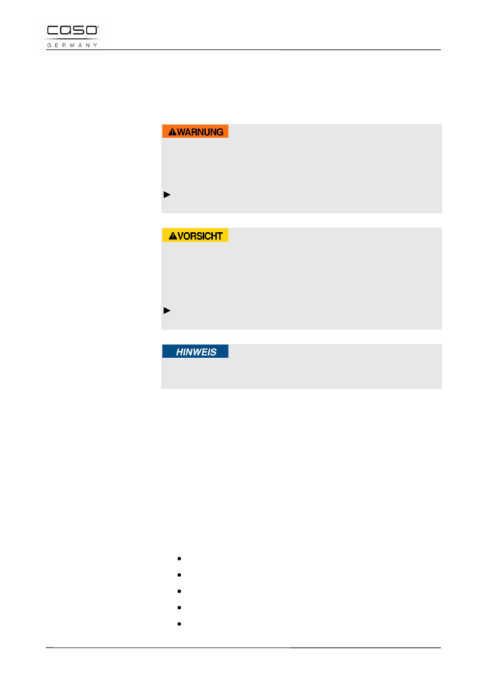 4 warning notices, 5 limitation of liability, Warning | Attention | CASO Germany Baking Scale B5 User Manual | Page 4 / 108