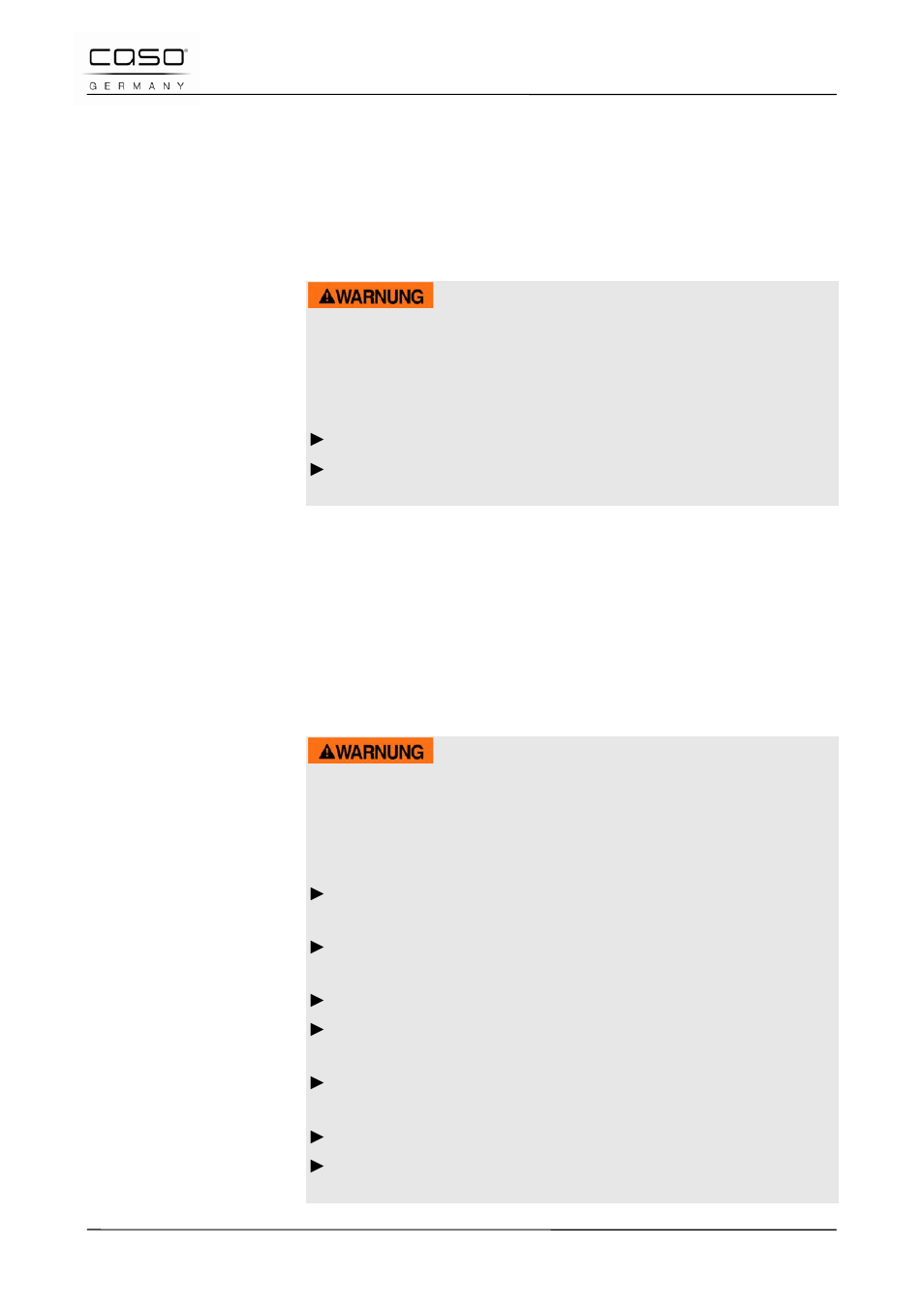 1 bestimmungsgemäße verwendung, 2 sicherheitshinweise, Warnung | CASO Germany Baking Scale B5 User Manual | Page 40 / 108