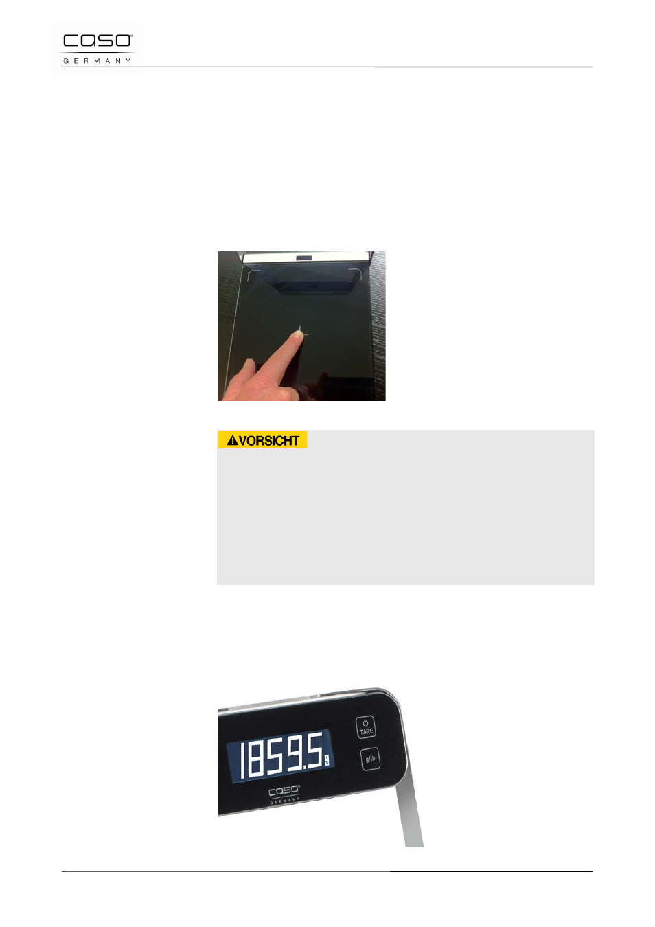 4 selbstabschaltefunktion, 5 wiegen im standardmodus, Achtung | CASO Germany Baking Scale B5 User Manual | Page 46 / 108