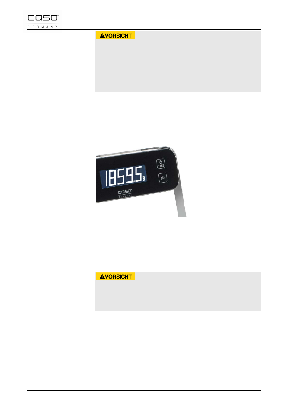5 pesado en modo estándar, Precaución | CASO Germany Baking Scale B5 User Manual | Page 64 / 108