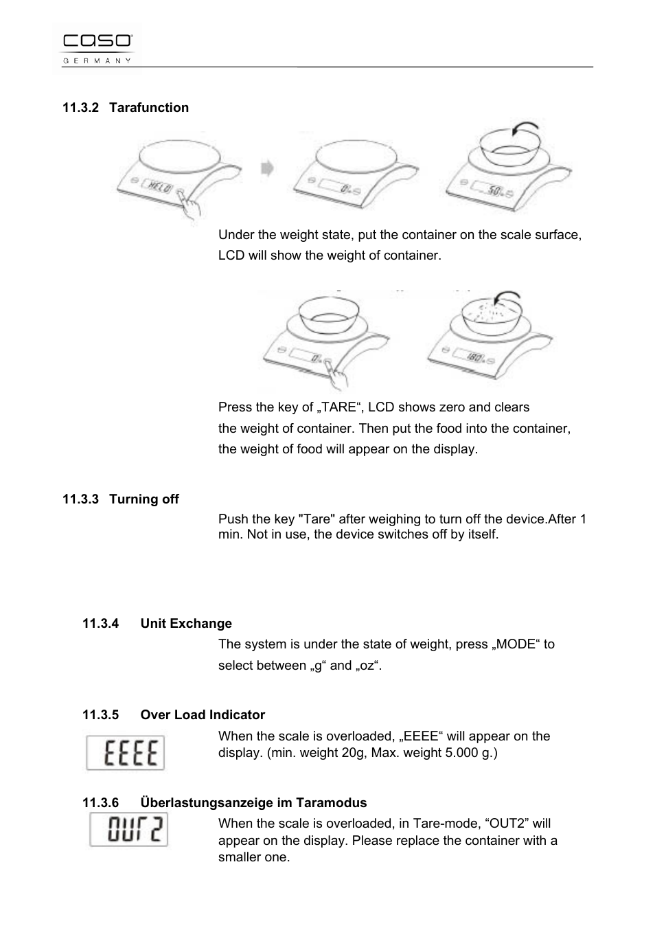 CASO Germany Scale C5 User Manual | Page 17 / 47