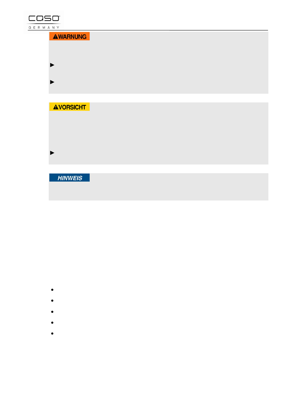3 haftungsbeschränkung | CASO Germany Scale F10 User Manual | Page 12 / 60