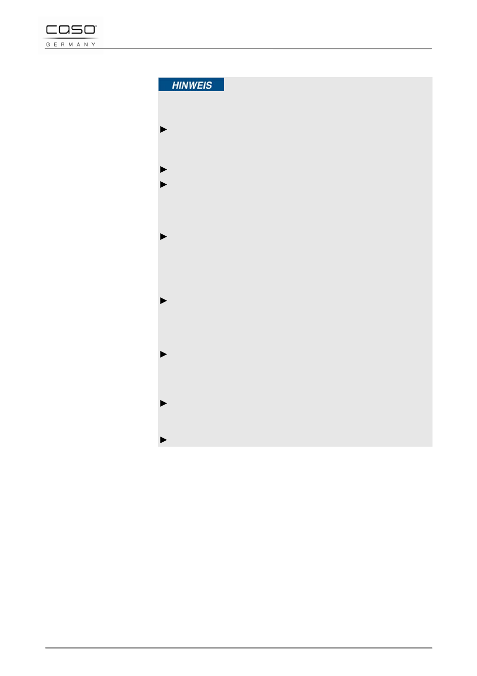 6 consignes générales de sécurité | CASO Germany Scale I10 User Manual | Page 41 / 95