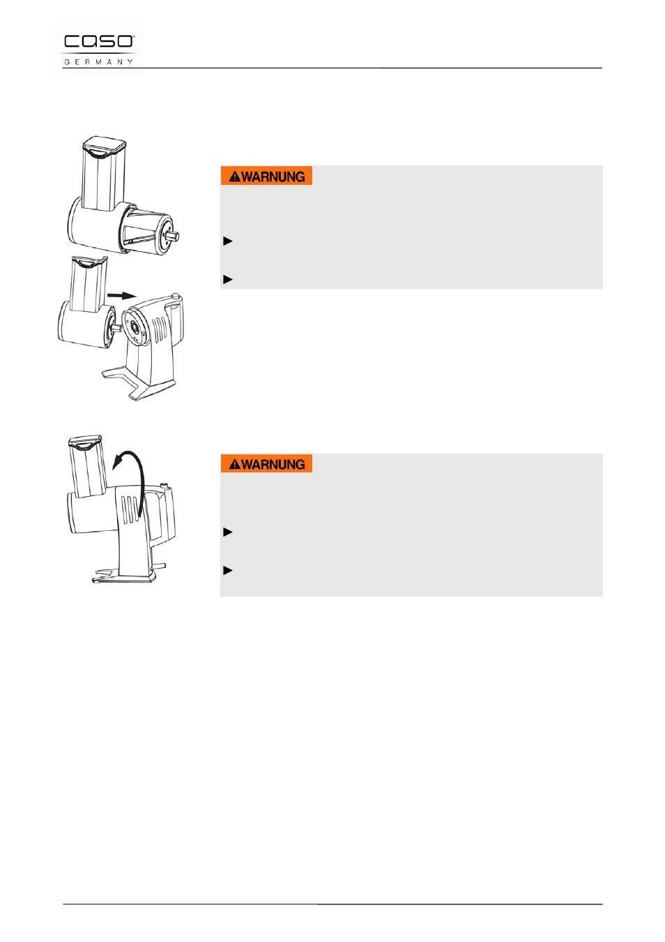 2 assembly/usage instructions, 3 safety equipment, 4 rating plate | Warning | CASO Germany CR3X ACID ETCHED Grater User Manual | Page 32 / 92