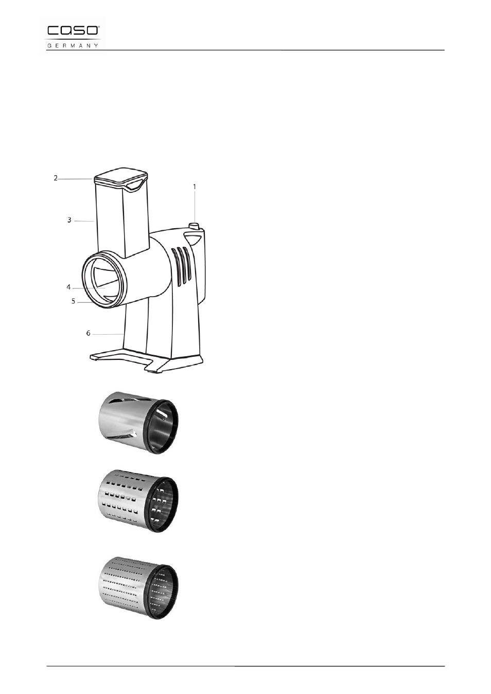 23 structure et fonctionnement, 1 vue d'ensemble | CASO Germany CR3X ACID ETCHED Grater User Manual | Page 46 / 92