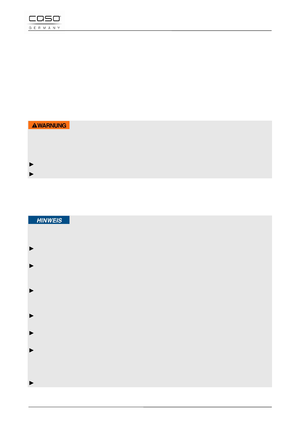 12 safety, 1 intended use, 2 general safety information | Warning | CASO Germany E7 – Electronic egg boiler User Manual | Page 23 / 79