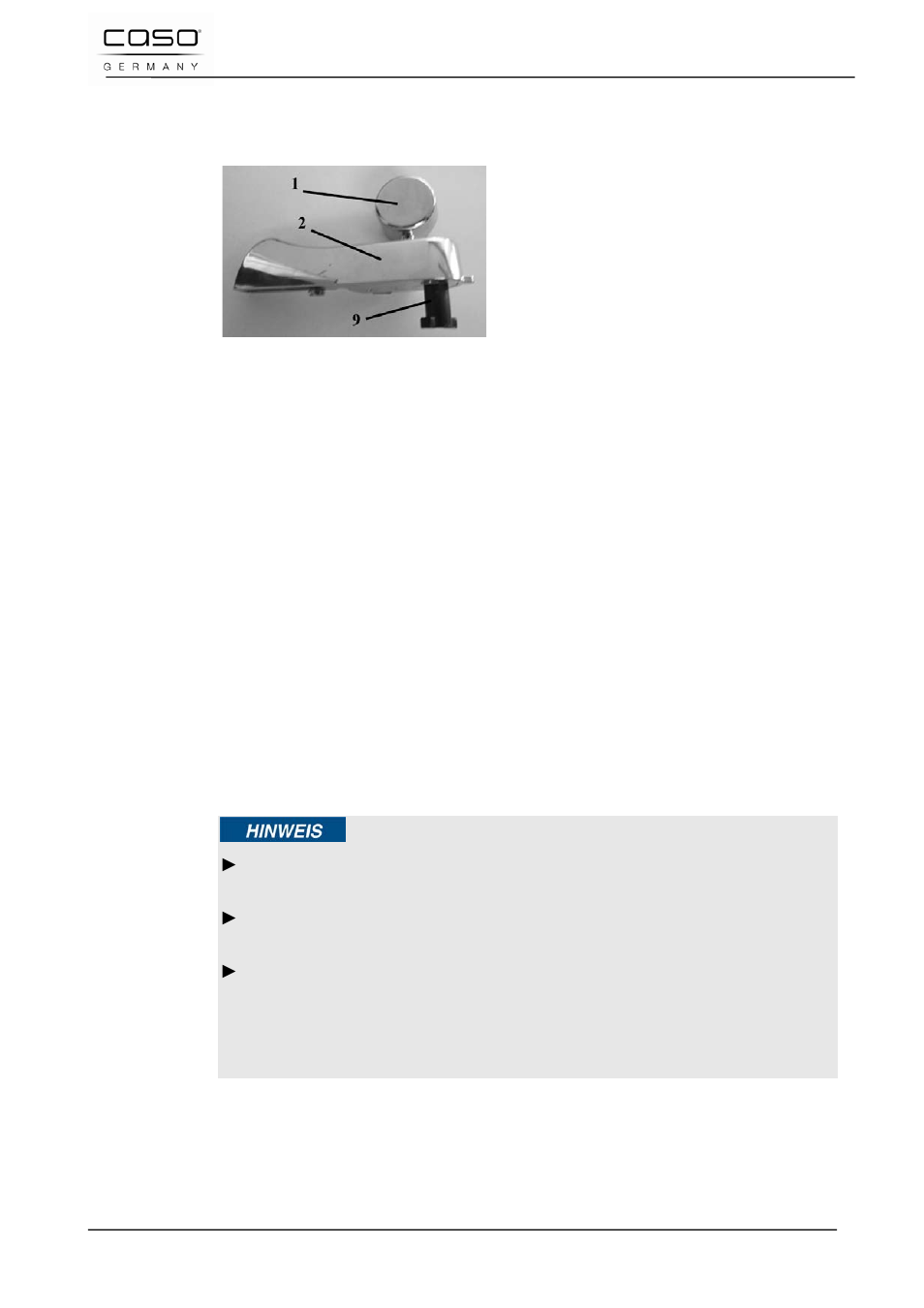 1 abnehmbarer multiöffnerhebel | CASO Germany D10 Multi Opener User Manual | Page 21 / 92
