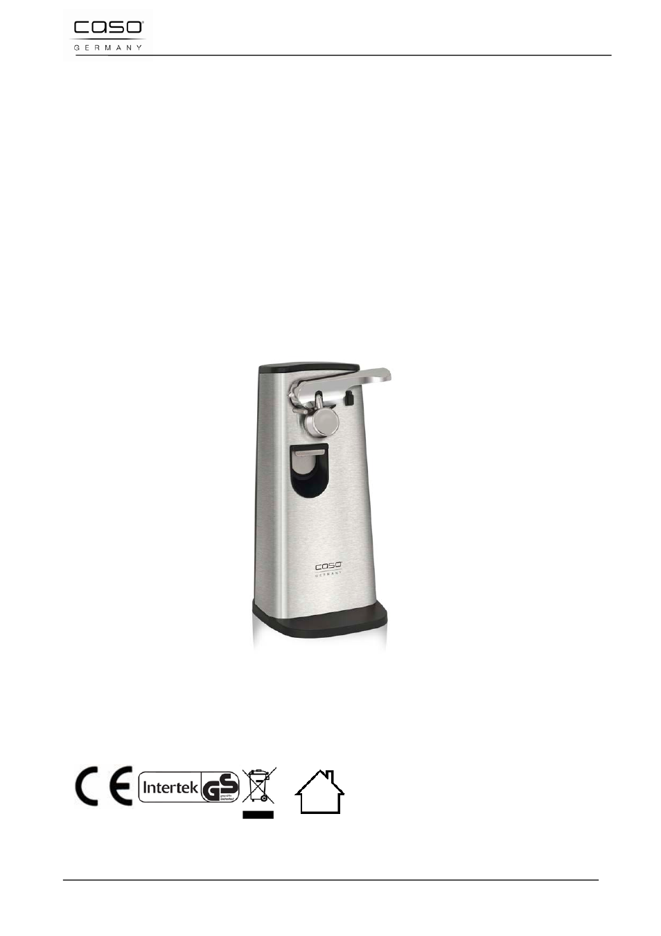 Original operating manual, Multi opener d10 | CASO Germany D10 Multi Opener User Manual | Page 23 / 92