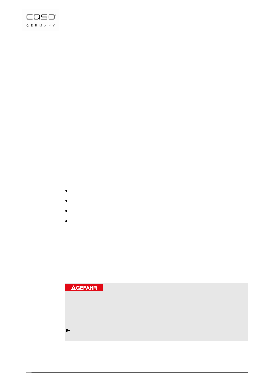 9 operating manual, 1 general, 2 information on this manual | 3 warning notices, Danger | CASO Germany D10 Multi Opener User Manual | Page 24 / 92