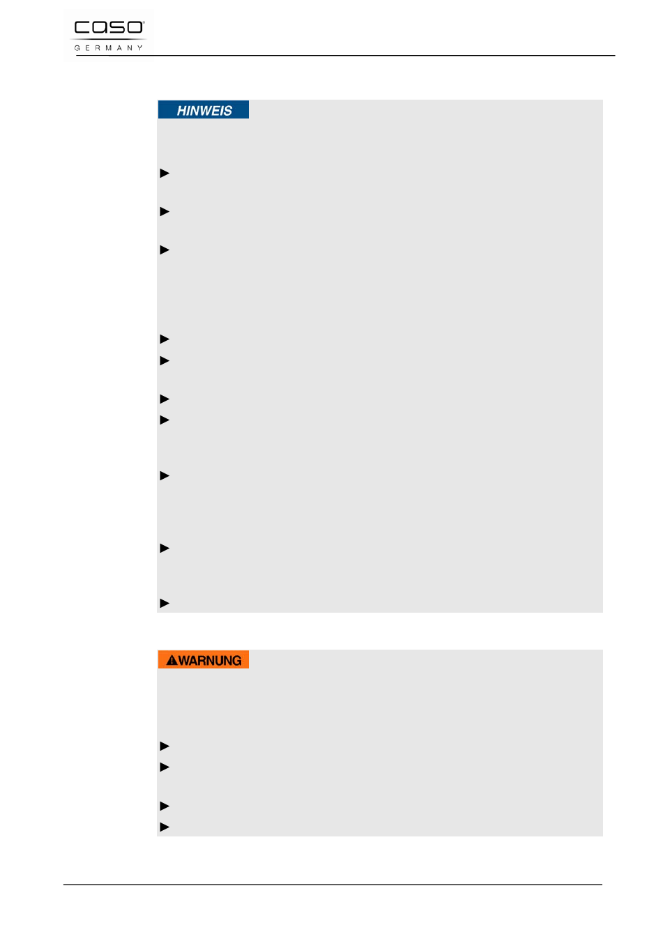 2 general safety information, 1 danger of fire, Warning | CASO Germany D10 Multi Opener User Manual | Page 27 / 92