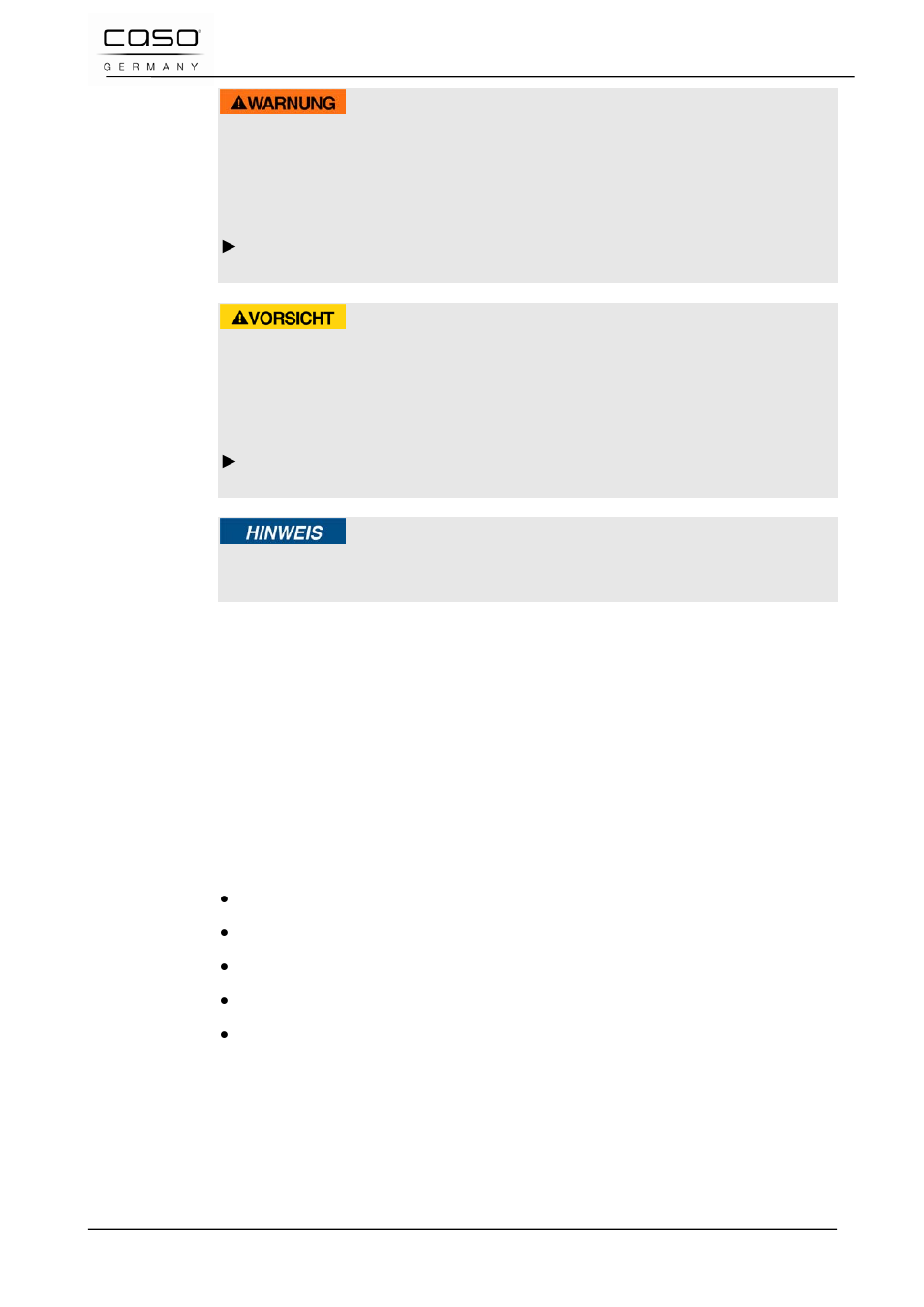 4 limite de responsabilités, Attention, Prudence | Remarque | CASO Germany D10 Multi Opener User Manual | Page 39 / 92