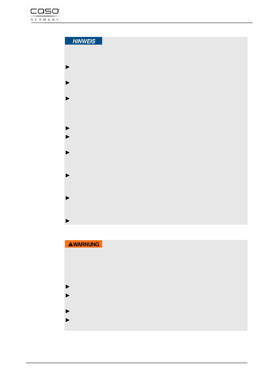 2 consignes de sécurités générales, 1 danger d'incendie, Remarque | Attention | CASO Germany D10 Multi Opener User Manual | Page 41 / 92