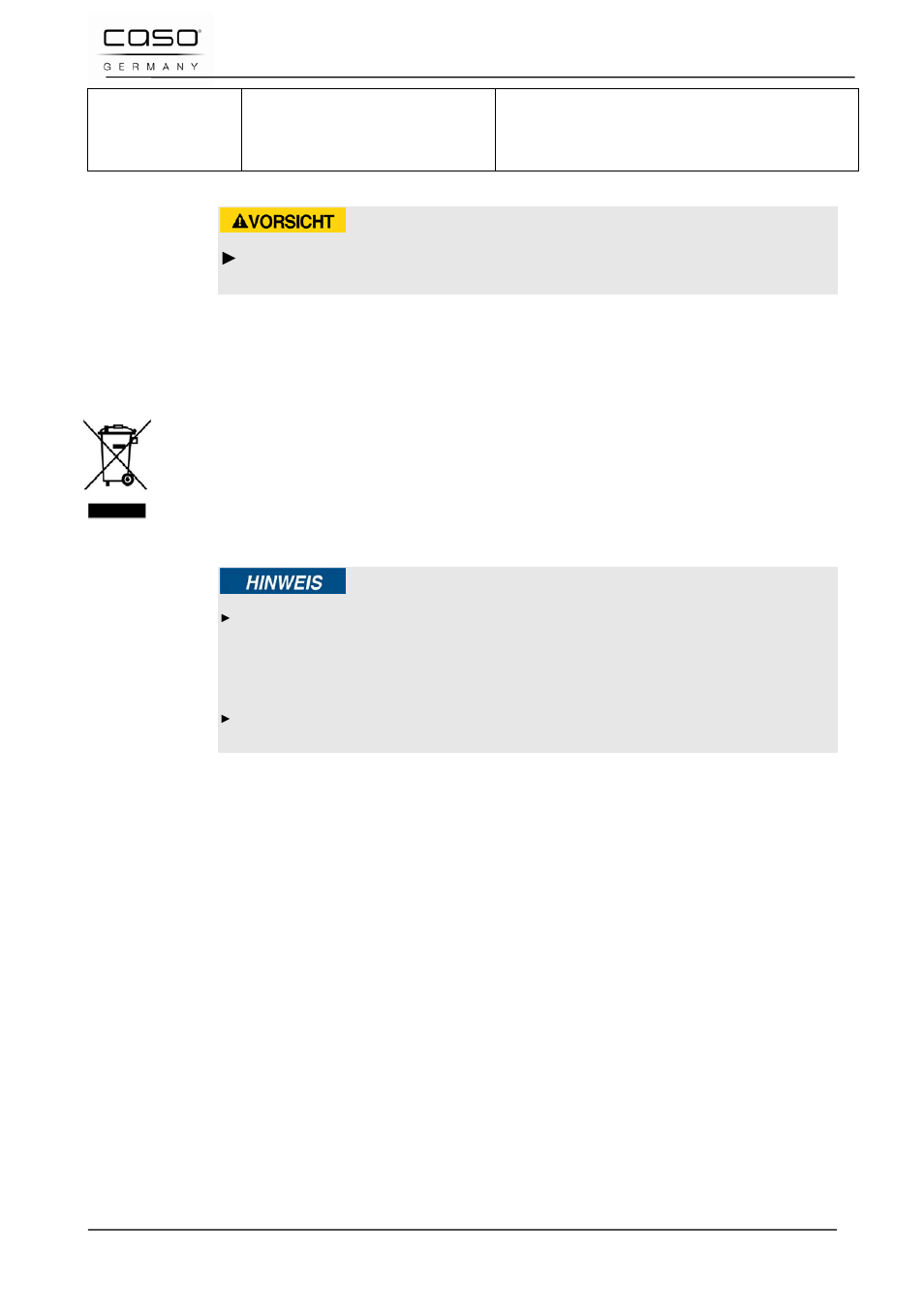 24 elimination des appareils usés, Prudence, Remarque | CASO Germany D10 Multi Opener User Manual | Page 50 / 92