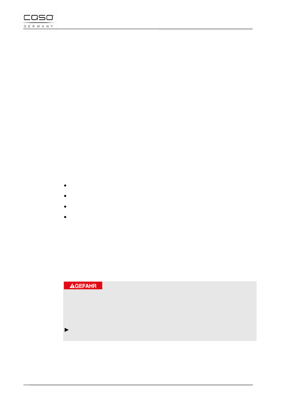25 istruzione d´uso, 1 in generale, 2 informazioni su queste istruzioni d’uso | 3 indicazioni d’avvertenza, Pericolo | CASO Germany D10 Multi Opener User Manual | Page 52 / 92