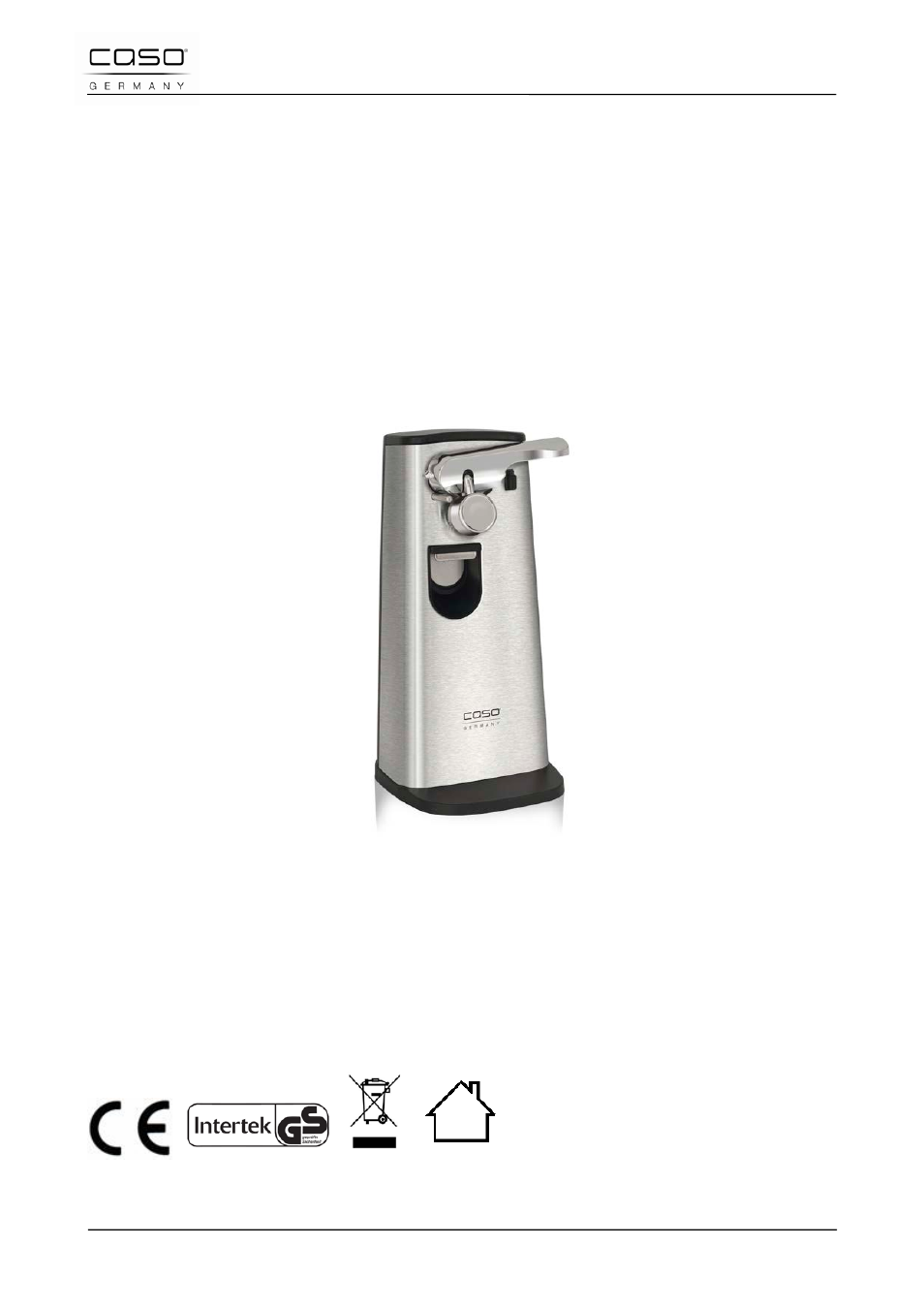 Manual del usuario, Multiabridor d10 | CASO Germany D10 Multi Opener User Manual | Page 65 / 92