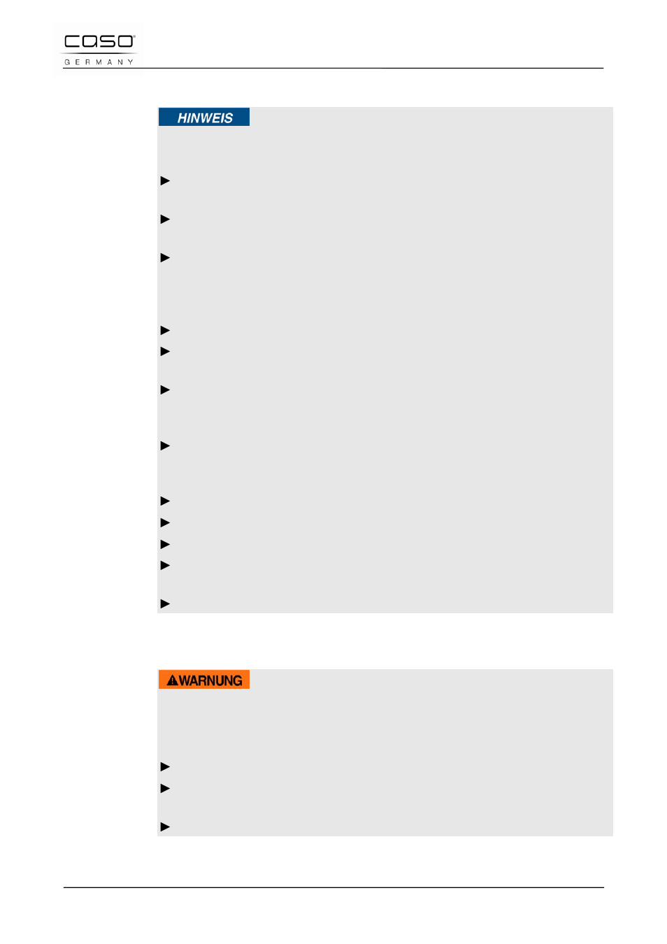 2 instrucciones generales de seguridad, 1 peligro de fuego, Nota | Aviso | CASO Germany D10 Multi Opener User Manual | Page 69 / 92