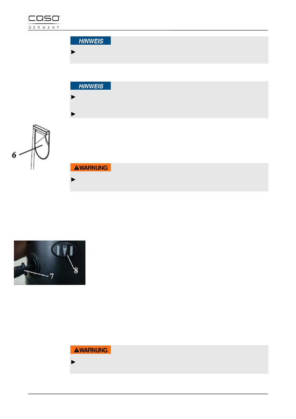 3 abrir botellas, 4 portacables arrollable, Indicación | Peligro | CASO Germany D10 Multi Opener User Manual | Page 75 / 92
