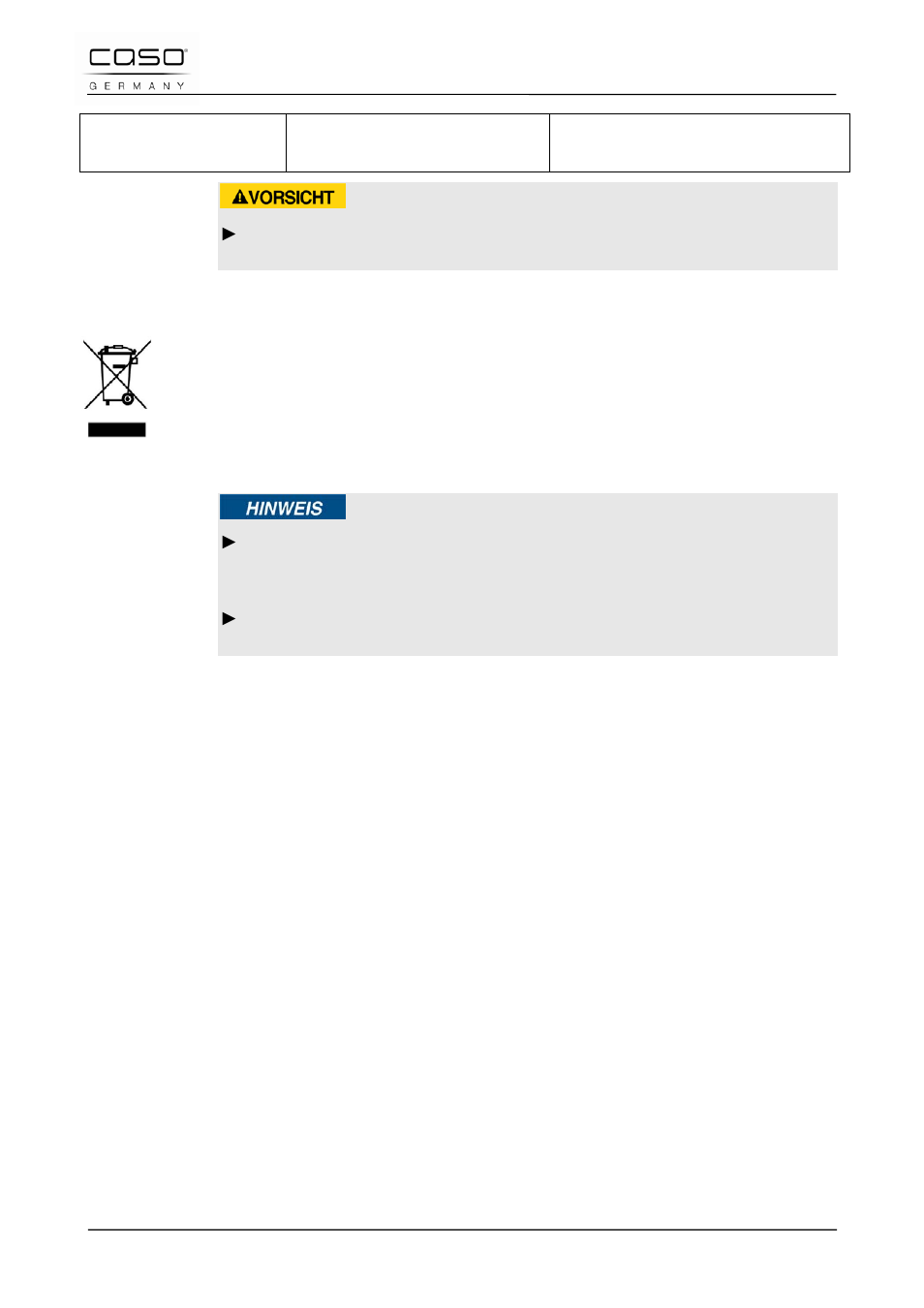 40 eliminación del aparato usado, Atención, Nota | CASO Germany D10 Multi Opener User Manual | Page 78 / 92