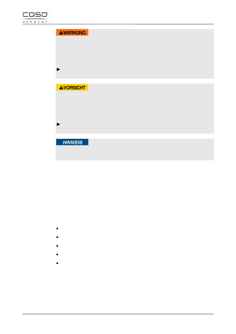 4 aansprakelijkheid, Waarschuwing, Voorzichtig | CASO Germany D10 Multi Opener User Manual | Page 81 / 92