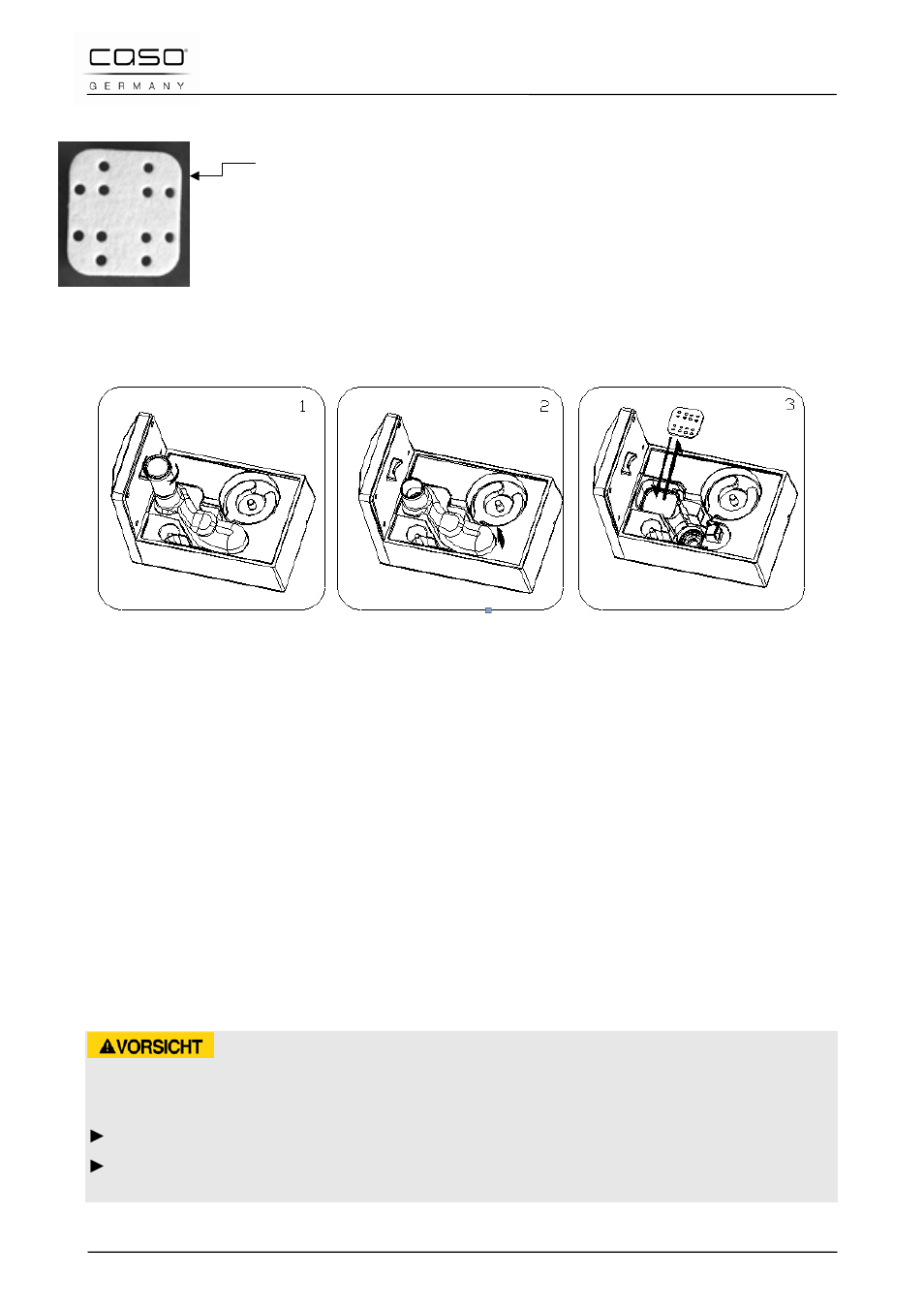 7 ontkalkingspad, 44 reiniging en onderhoud, 1 veiligheidsvoorschriften | Voorzichtig | CASO Germany AirVital Pro User Manual | Page 100 / 103