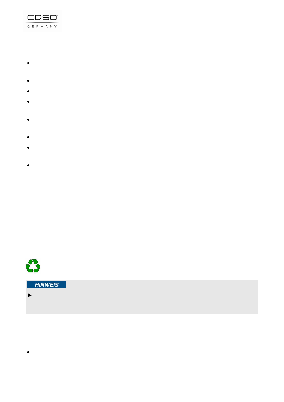 3 setup location requirements, 4 unpacking, 5 disposal of the packaging | 6 electrical connection | CASO Germany AirVital Pro User Manual | Page 30 / 103