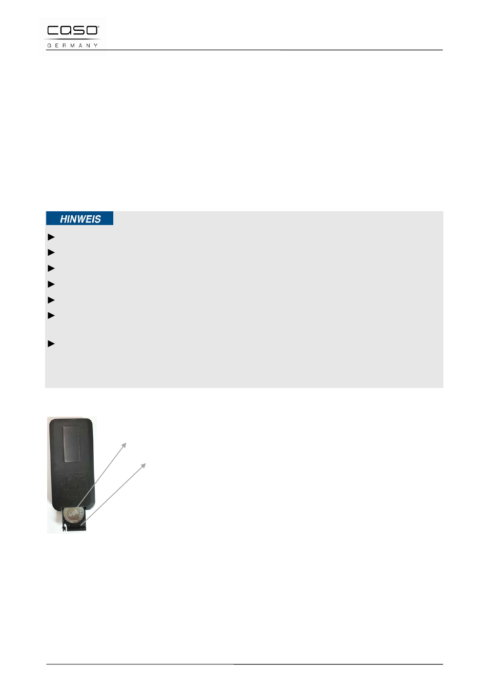 13 operation and handing, 1 filling the water tank, 2 remote control usage | 1 battery installing, 2 battery replace, 3 type of battery | CASO Germany AirVital Pro User Manual | Page 32 / 103