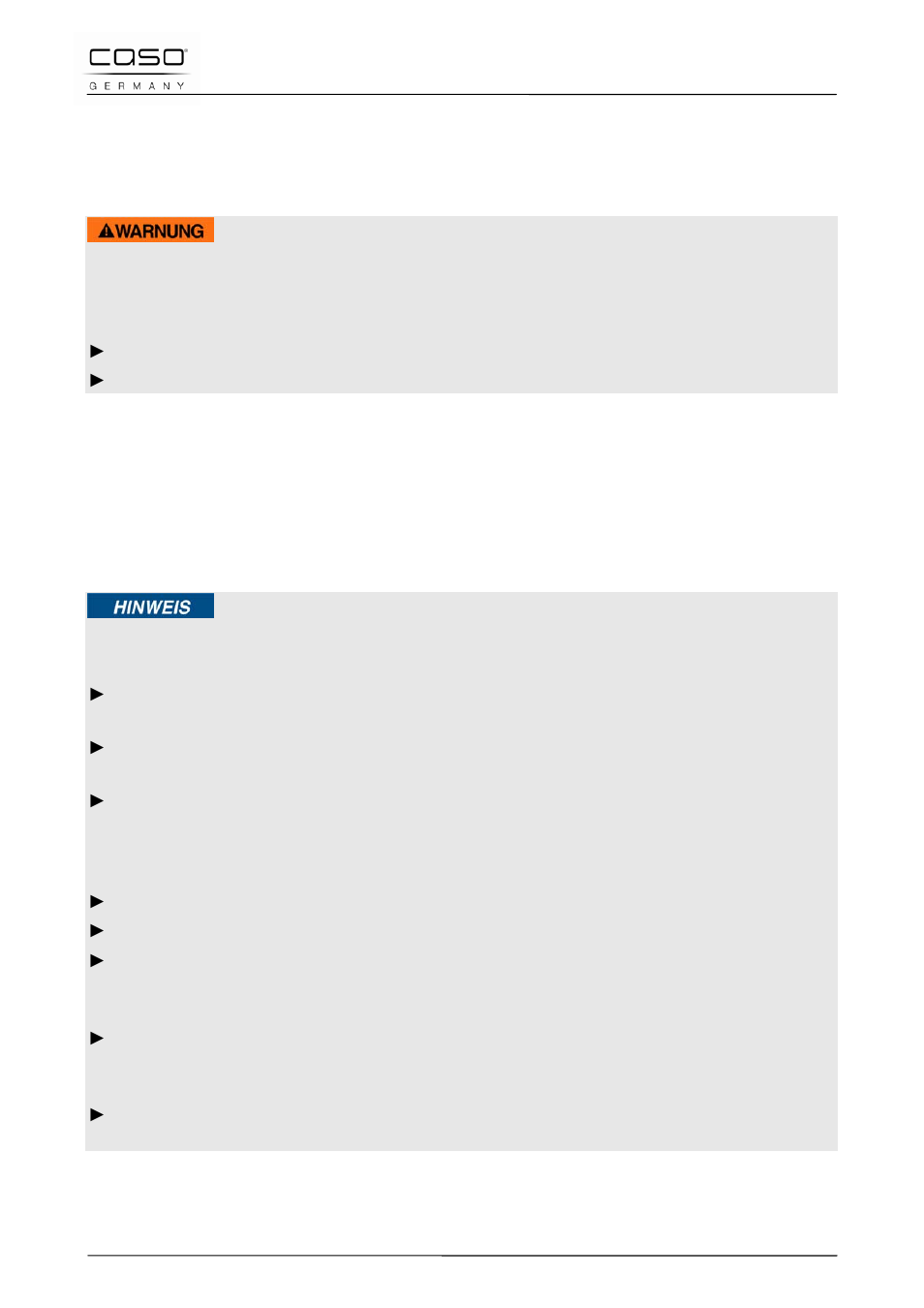 1 utilisation conforme, 2 consignes de sécurités générales, Attention | Remarque | CASO Germany AirVital Pro User Manual | Page 43 / 103