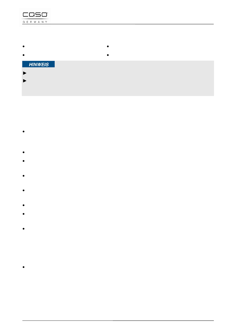 2 lieferumfang und transportinspektion, 3 anforderungen an den aufstellort, 4 auspacken | 5 entsorgung der verpackung | CASO Germany AirVital User Manual | Page 14 / 97