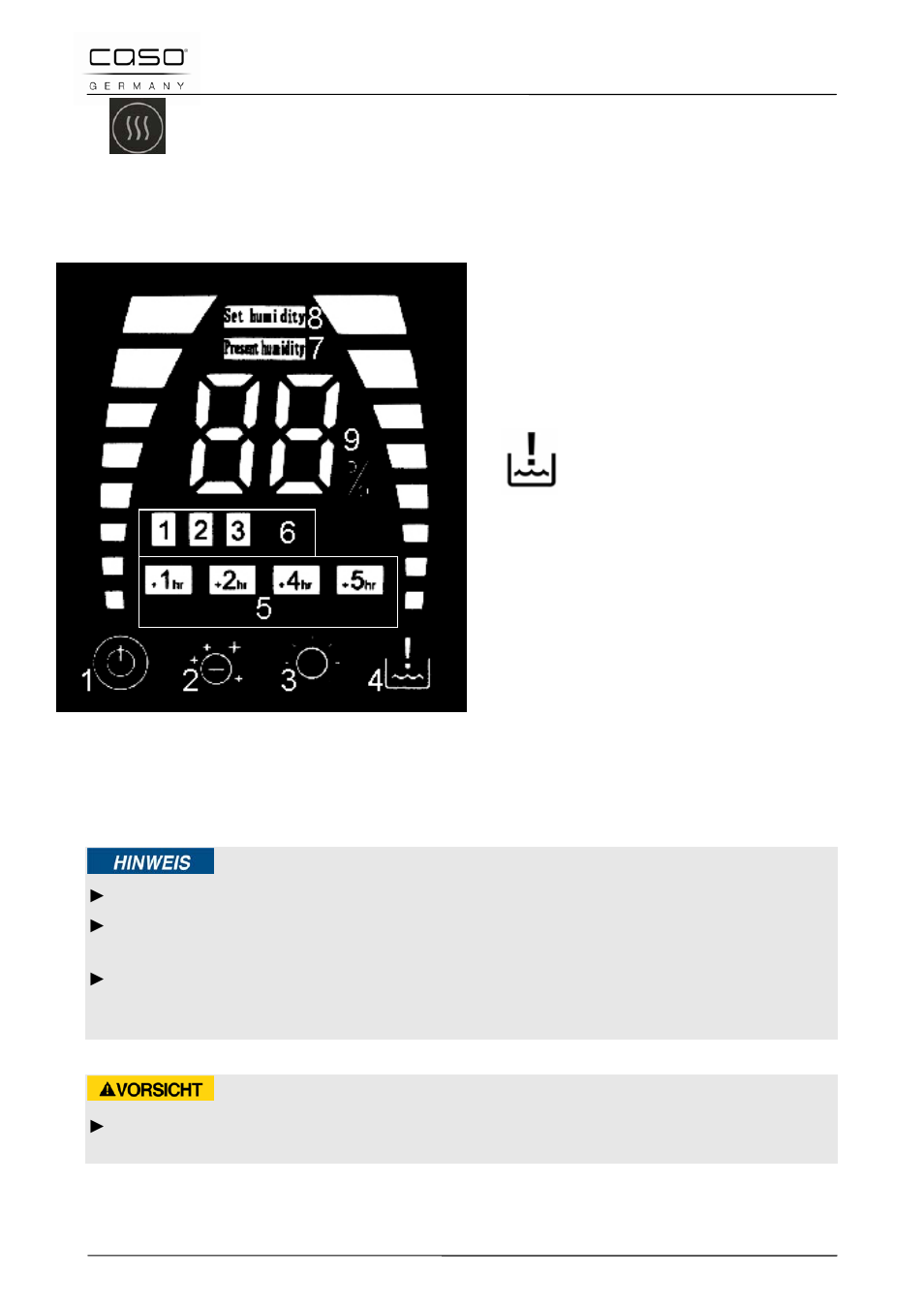 4 display auf dem gerät | CASO Germany AirVital User Manual | Page 19 / 97