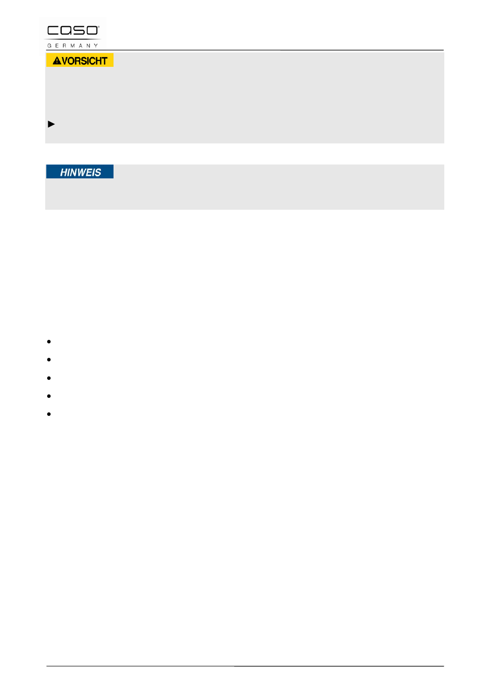 4 limite de responsabilités, 5 protection intellectuelle, Prudence | Remarque | CASO Germany AirVital User Manual | Page 41 / 97