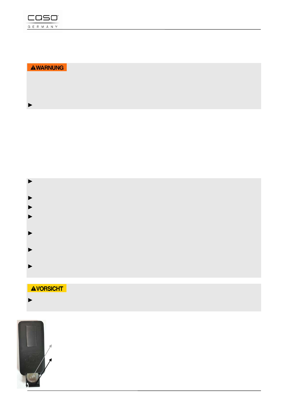 54 bediening en gebruik, 1 vullen van het waterreservoir, 2 ingebruikname van de afstandsbediening | Waarschuwing, Voorzichtig | CASO Germany AirVital User Manual | Page 91 / 97