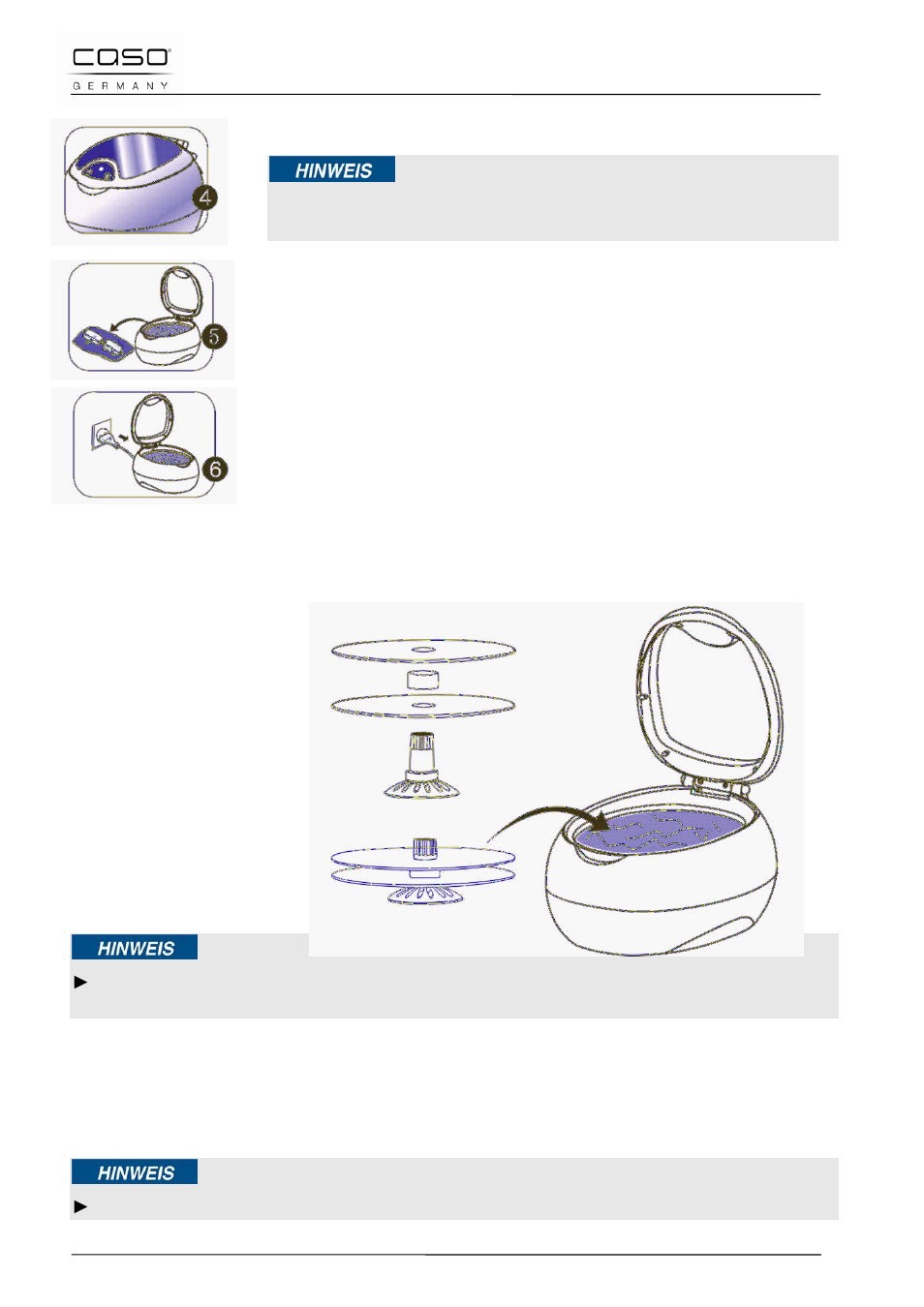 4 operation guidance for disk cleaning | CASO Germany UltraSonicClean Disc User Manual | Page 34 / 96