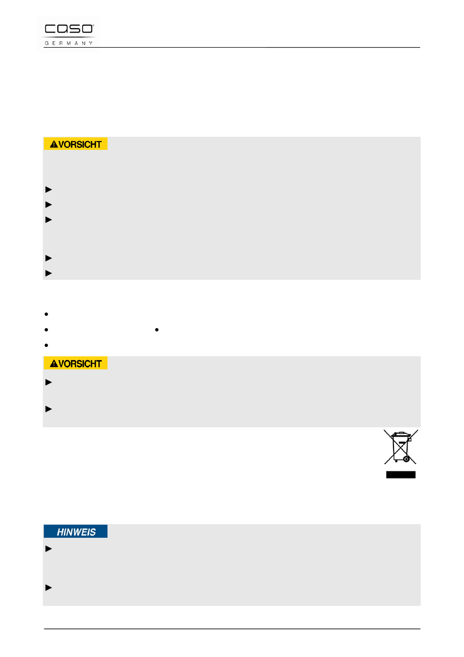 50 reiniging en onderhoud, 1 veiligheidsvoorschriften, 2 reiniging | 51 afvoer van het oude apparaat, Voorzichtig | CASO Germany UltraSonicClean User Manual | Page 83 / 84