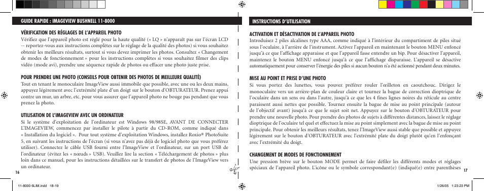 Bushnell IMAGEVIEW Nov-00 User Manual | Page 10 / 39