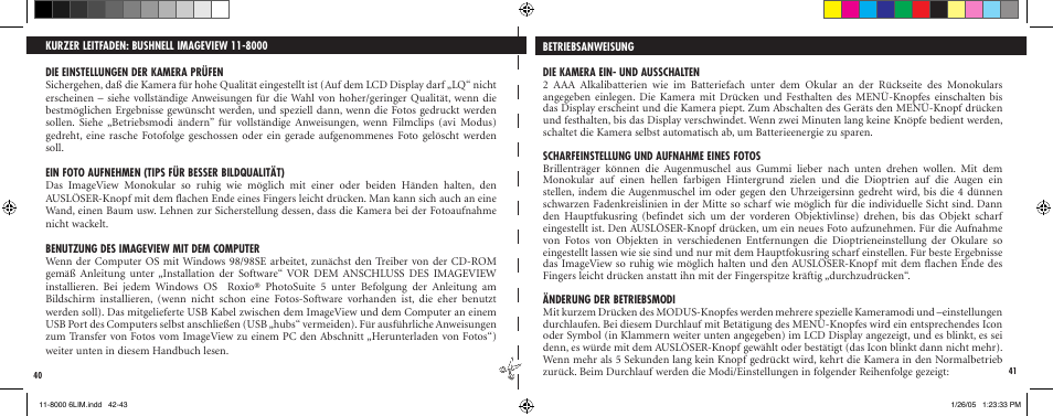 Bushnell IMAGEVIEW Nov-00 User Manual | Page 22 / 39