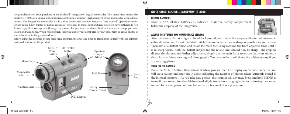 Bushnell IMAGEVIEW Nov-00 User Manual | Page 3 / 39