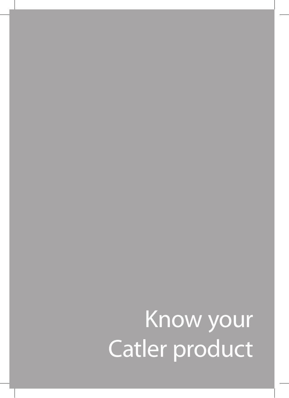 Know your catler product | Catler ES 8013 User Manual | Page 10 / 48